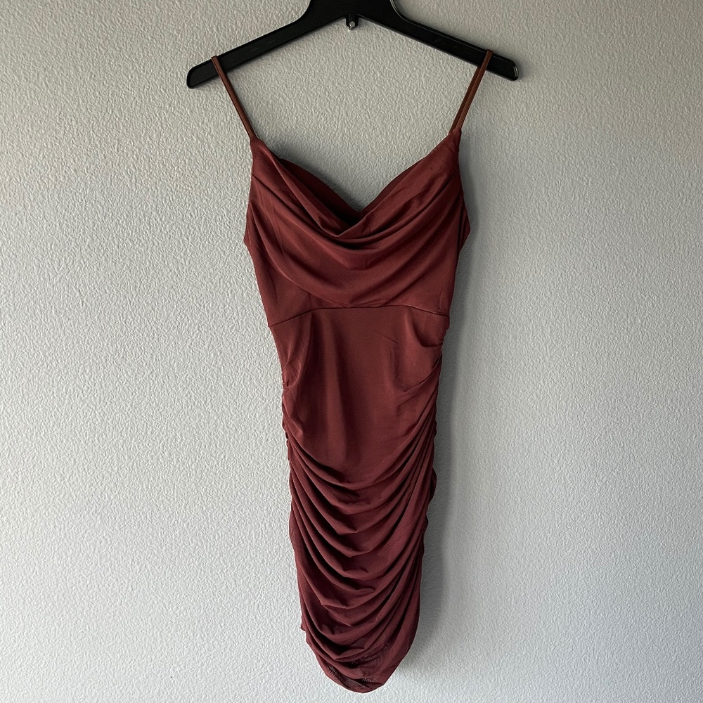 Shareen Collections: Ruched Bodycon Strappy Mini Dress